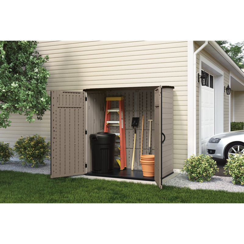 Suncast 6 ft. W x 4 ft. D Resin Vertical Tool Shed & Reviews Wayfair(02)